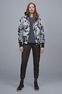 Chamarras Canada Goose Mujer Mexico - Savona Chaqueta De Bombardero Black Label Grises RK9847601